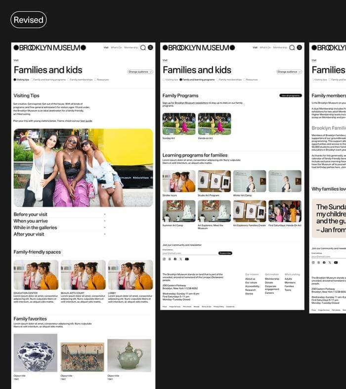 Revised version of the Visit page