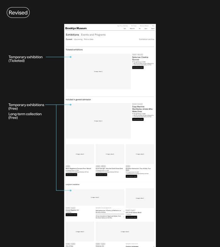 New version of the Exhibition page
