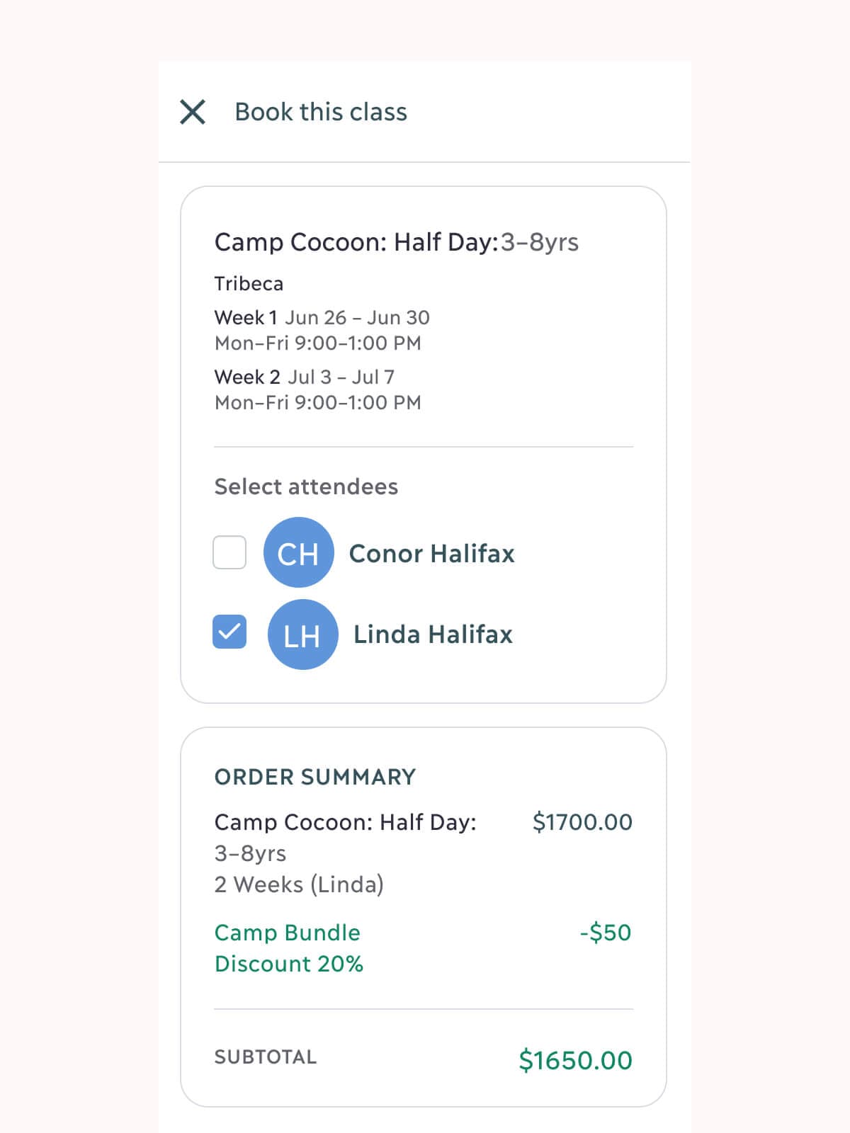 Check out order summary