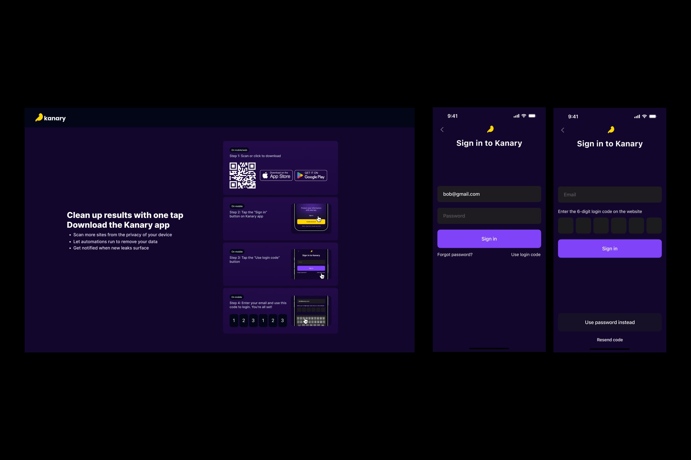 Diagram showing OTP login flow