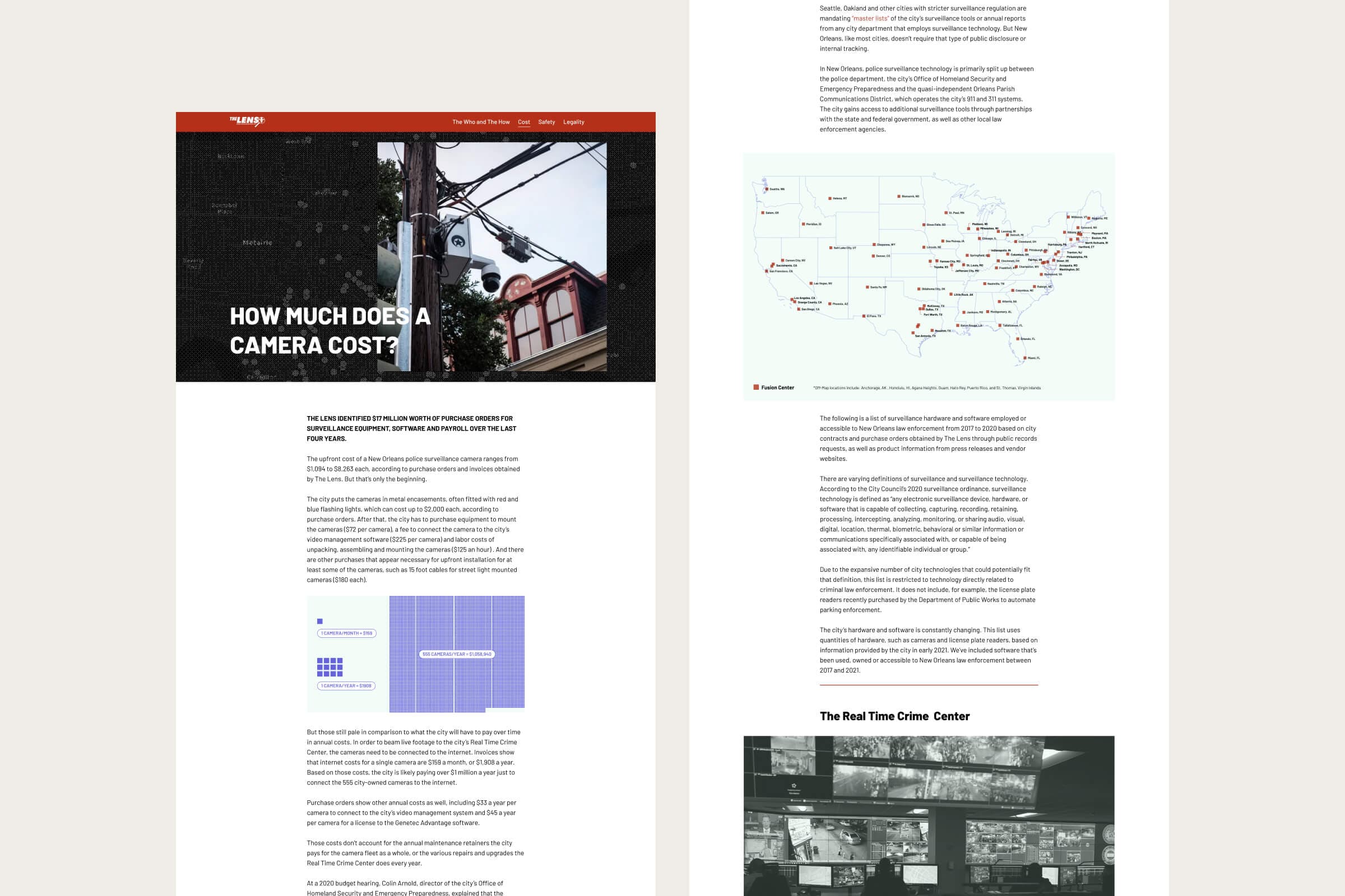 Screenshot of pages from the Lens article