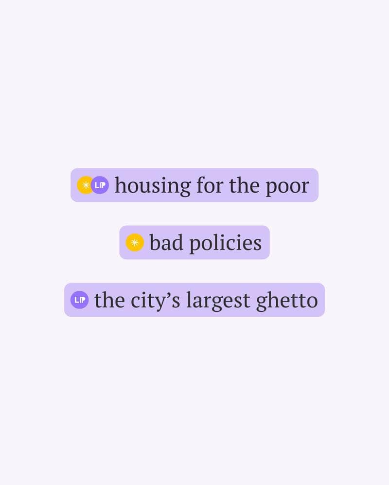 Icons showing the edits selected by user vs selected by Vox media editors